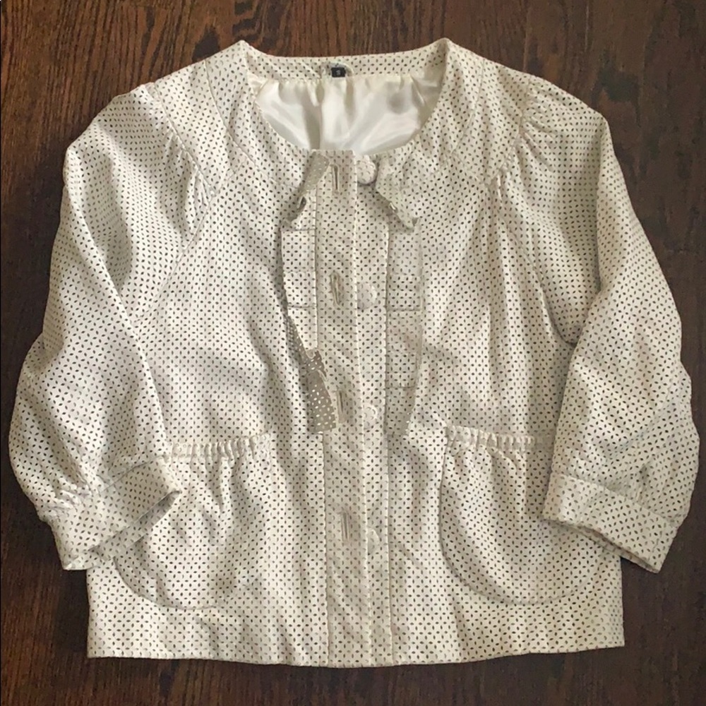 Perforated leather jacket